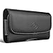 LG Escape 2, G2 mini D620, G3 s D725, L90 D405, Lancet Premium Leather Pouch Carrying Case with Belt Clip , Belt Loops Holster (Plus Size For LG Escape 2, G2 mini D620, G3 s D725, L90 D405, Lancet Perfect Fits with Silicone Case or Snap on Case,Bumber Case, Thin Protective Case On It)-Black