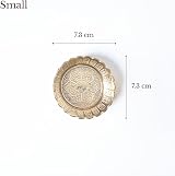 Shubhkart Nakshi Plate Small 7 cm Pack of 5 Brass Puja Decoration view 4
