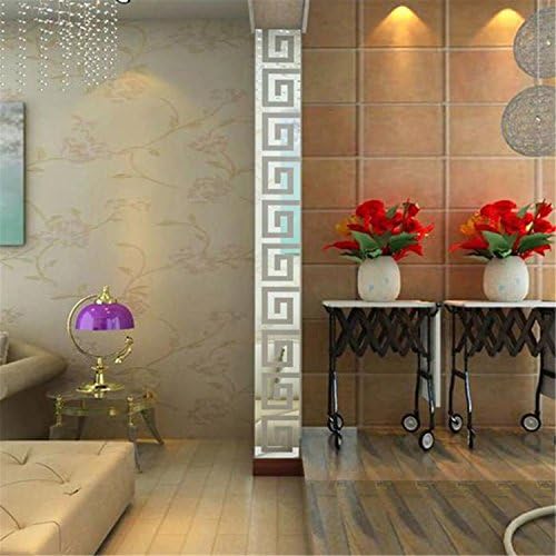 HongXander 10pcs DIY Modern Acrylic Plastic Mirror Wall Sticker Ar-hall (Silver)