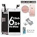 For iPhone 6S Plus Screen Replacement LCD Display with Home Button Front Camera Speaker 3D Touch Digitizer Glass Assembly +Tools for iPhone 6s Plus White 5.5'' (A1634, A1687, A1699)