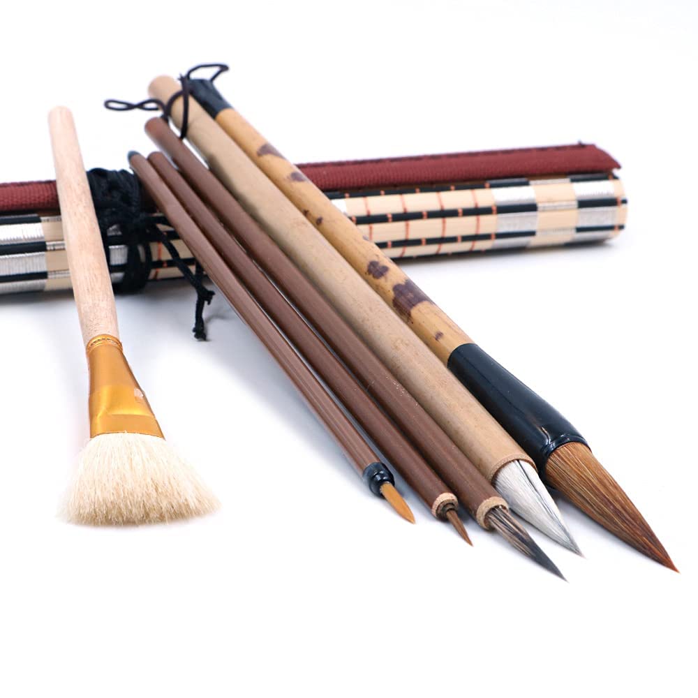 CENPEK 7Pcs-set Excellent Chinese Calligraphy Brush Kanji Japanese Sumi Drawing Brush