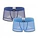 iooico Men's Boxer Briefs, Soft Mesh Underpants See-Through Underwear