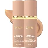 BARUBT Color Changing Foundation, Korean Makeup for Mature Skin Medium 2PCS | Color-matching concealer for dry &amp; combination skin,brightens face &amp; neck,works with sponge,perfect for summer daily makeup