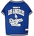 MLB LA Dodgers Dog T-Shirt, Medium. - Licensed Shirt for Pets Team Colored with Team Logos. - Premium Stretchable Materials for The Comfort of Your Dog & cat.