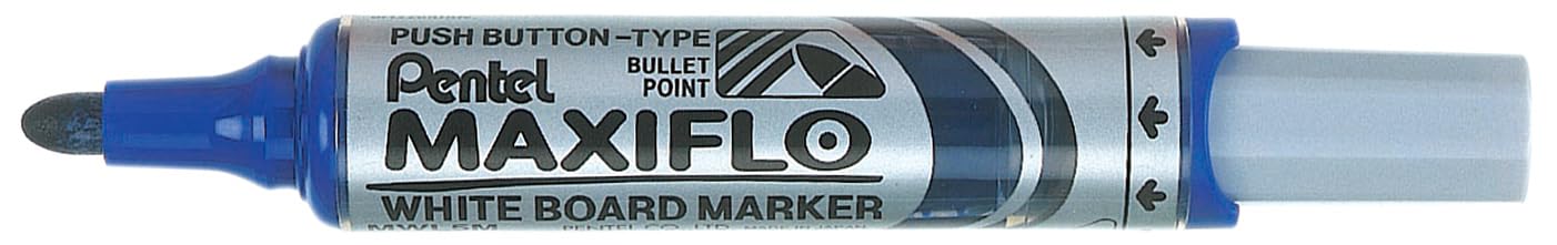 Pentel Maxiflo MWL5M drywipe marker - blue, box 12
