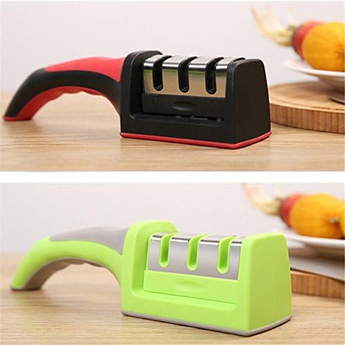 Pansupply Professional hard carbide ceramic sharpening stone 3 stages household knife sharpener kitchen tool