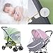 4 Pack Baby Mosquito Net for Strollers Carriers Car Seats Cradles, Portable & Durable Infant Insect Shield Netting, Babies Fly Screen Protection, White