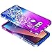 LG V35 ThinQ Case, LG V30 /V30 Plus /V30+/V30S ThinQ Case with HD Screen Protector for Girls Women, NageBee Glitter Bling Diamond Liquid Quicksand Flowing Cute Phone Case -Purple/Blue