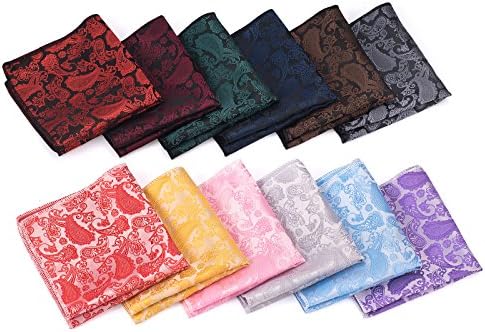 Mens Pocket Squares Handkerchief For Wedding Party (12/30 Pcs)