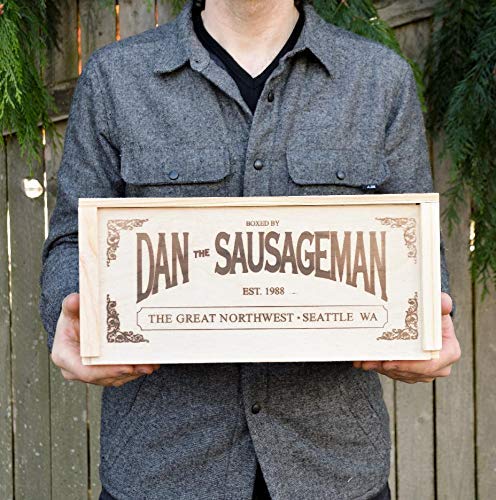 Dan the Sausageman's Gourmet Silver Star Gift Basket -Featuring Seabear Salmon, Smoked Summer Sausages and Sweet Hot Mustard