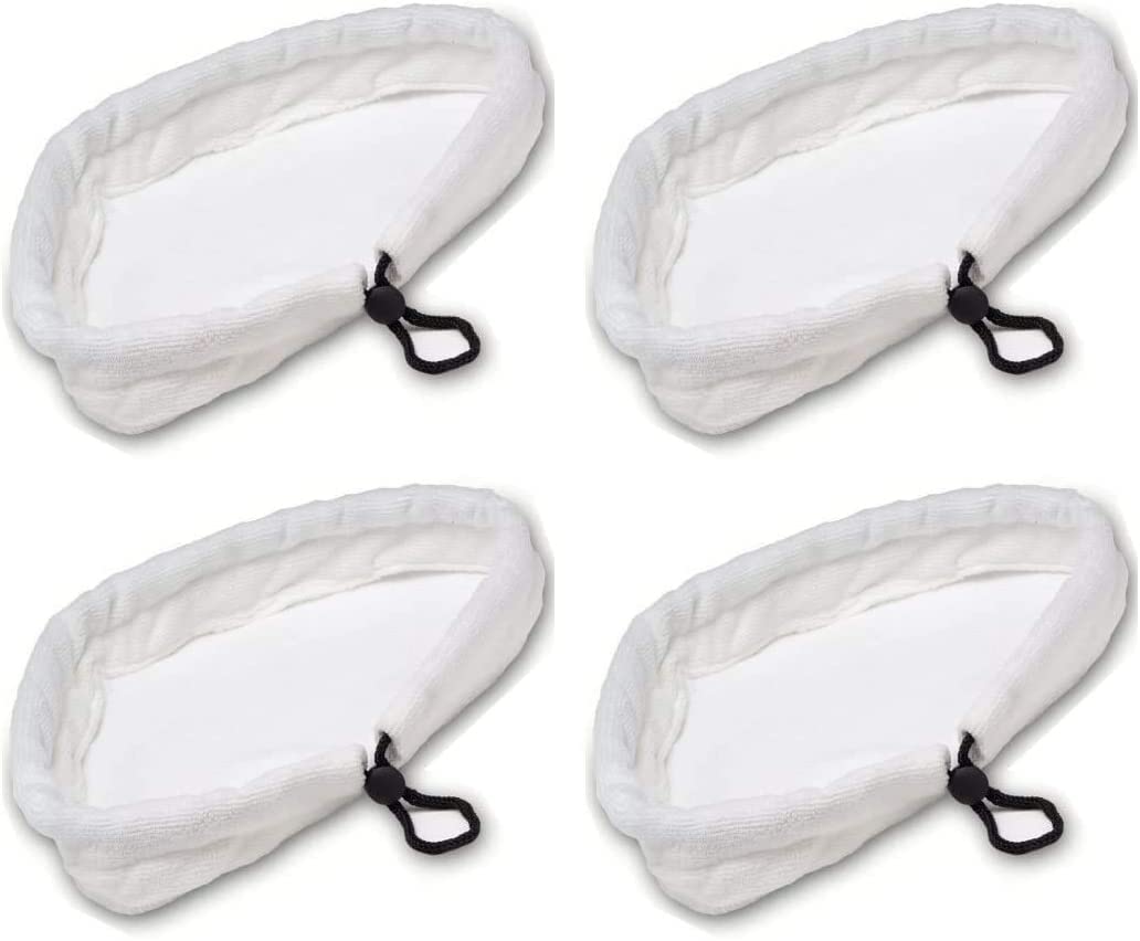 PIQIUQIU Washable Durable Replacement Cloths Steam Broom Pack of 4 Replacement Cloths Steam Broom Replacement Pads for Steam Cleaner with Triangular Foot for Many Devices