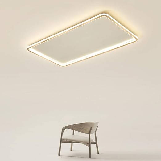 Design Led Plafonnier Rectangle Luminaire Dimmable Avec Telecommande Bureau Salon Maison Lampe De Plafond Dore Chambre A Coucher Cuisine Eclairage Salon Salle A Manger Luminosite Variable Amazon Fr Luminaires Et Eclairage