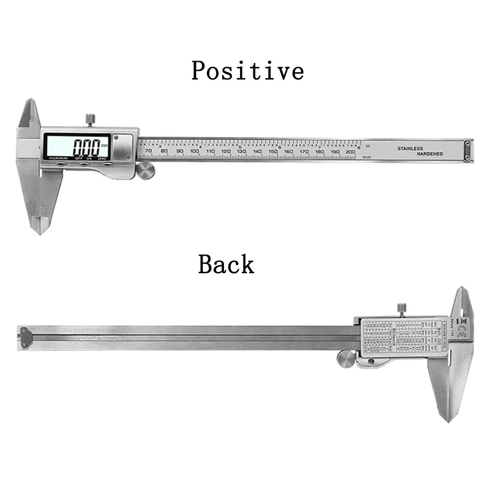 Electronic Digital Vernier Caliper 150mm, Stainless Steel Measuring Tool Large Lcd Display Inch Metric Conversion Precision Measurement Workshop Diy - View #10