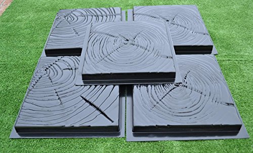 SET 5 pcs PLASTIC MOLDS CONCRETE PAVING SLABS STONE PATIO #S17