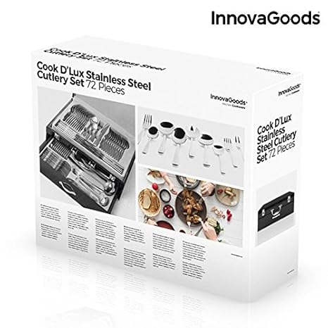 Amazon.com | innovagoods ig811600 Stainless Steel Cutlery Cook D Lux (72 Pieces), Silver: Dinnerware Sets