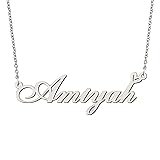 BYBWBL Amiyah Name Pendant Necklace Silver Color