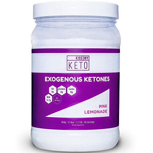 Kiss My Keto Exogenous Ketones Powder Drink, Muliple Flavors Available, GoBHB® Salts, Ketogenic Supplement, Beta Hydroxybutyrate, Burn Fat, Increase Energy, Get Into Ketosis (Pink Lemonade)