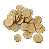 OULII Wood Log Slices Discs for DIY Crafts Wedding Centerpieces Pack of 30, 3-4CM