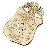 Mini Us FBI Badge Clip Credit Card Holder Department of Justice Badge Clip Gold