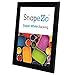 SnapeZo Photo Frame 8x10 Inches, Black 1 Inch Aluminum Profile, Front-Loading Snap Frame, Wall Mounting, Sleek Series