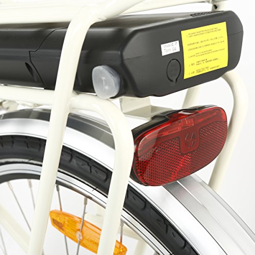 Onway 28 Inch 7 Speed Women City Electric Bike with Pedal Assist, 36V 250W Motor 10.4Ah Sanyo Lithium Battery, 5-Level Assist Electric Bicycle