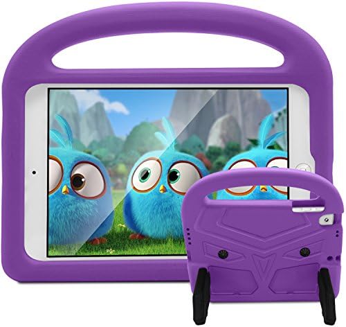 iPad 9.7 2018/2017 Case, iPad Pro 9.7 Case, iPad Air 2 Case, Roasan Shockproof Light Weight Handle Durable Protection Stand Kids Case Cover for Apple iPad 6th/5th Generation (Purple)