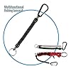 Shelure-Black-Fishing-Lanyard-Accessories-Plastic-Retractable-Coiled-Tether-with-Carabiner-for-Pliers-Lip-Grips-Tackle-Fish-Tools-Pack-of-8