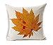 LEIOH Fall Decor Cotton Linen Leaves,Maple Leaf Autumn Decorations Cushion Covers 18 x 18 Inch Sofa Home Decor Throw Pillow Case for Bed Pillow Covers Set of 4