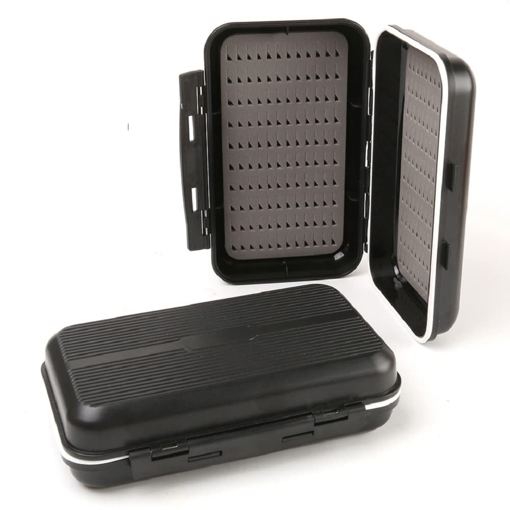 Maxcatch Waterproof Fly Box Large Flies Fishing Tackle Storage ABS Plastic (Large(Easy Grip Foam)-1PC)