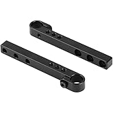 CAMVATE 124mm Cross Bar with 15mm Single Rod Adapter for DLSR Camera Cage Kit (A Pair) - 2338