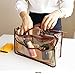Clear Handbag Organizer See Through Cosmetic Badget Insert Purse Organiser Transparent Travel Pouch Shaving Toiletry Bag Liner with handle