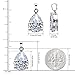 JEWELRIESHOP Super Bling Bling Classic Design Cubic Zirconia CZ Pear Shape Tear Drop Pendant Necklace