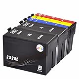 WIND ® 5 Pack 252 T252 XL High Capacity (2 Black, 1 Cyan, 1 Magenta, 1 Yellow) Work For Epson WorkForce WF-3620 WF-3640 WF-7110 WF-7610 WF-7620 WorkForce Pro WF-5190 WF-5620 WF-5690 Printer
