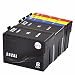 WIND ® 5 Pack 252 T252 XL High Capacity (2 Black, 1 Cyan, 1 Magenta, 1 Yellow) Work For Epson WorkForce WF-3620 WF-3640 WF-7110 WF-7610 WF-7620 WorkForce Pro WF-5190 WF-5620 WF-5690 Printer