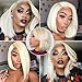 613 Blonde Bob Wig Colored 13x6 Deep Part Human Hair Wigs with Baby Hair Glueless Lace Front Wigs with Pre-Plucked Hairline 150% Density Straight Wig for Black Women 12 Inch