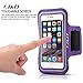 iPhone 6S Plus Armband, iPhone 6 Plus Armband, J&D Sports Armband for iPhone 6S Plus/ iPhone 6 Plus (5.5 inch), Key holder Slot, Perfect Earphone Connection while Workout Running (Purple)