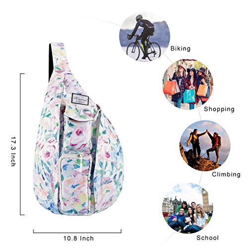 KAMO Sling Backpack - Rope Bag Crossbody Backpack Travel Multipurpose Daypacks for Men Women Lady Girl Teens