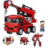 Gamzoo Crane Building Set - 3 in 1 Crane Building Blocks with Robot and Animal – 365Pcs Bricks Toys for Kids 6+