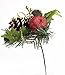 Factory Direct Craft Collection of 12 Festive Holiday Red Pinecones, Apples and Drums Artificial Christmas Floral Picks