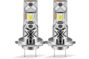 APMAT H7 Light Bulb, 30000LM 600% Super Bright 6500K Xenon White 1:1 Size Bulbs, Wireless Lights Plug and Play with Fan, Pack of 2