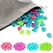 Tomnk 200PCS Glow Stones in the Dark Glow Pebble for Garden Walkway and Decor, 4 Colors, with Gift of Glow in the Dark Butterfly