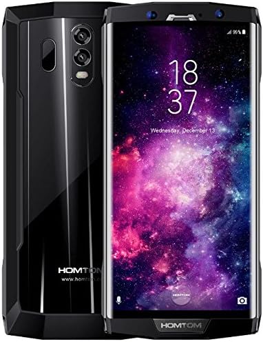 HOMTOM HT70-6.0 inch (18:9 ratio) all screen 4G smartphone, 10000mAh Battery fast charge, Octa Core 1.5GHz 4GB + 64GB, Triple cameras, OTG type-C - Black