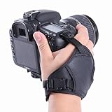 Movo Photo HSG-2 DualStrap Padded Wrist and Grip Strap for DSLR Cameras - Prevents droppage and stabilizes video