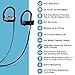Mpow Bluetooth 4.1 Headphones 10 Hrs Playtime & Waterproof IPX7, Wireless Sports Earbuds w/CVC 6.0 Noise Cancelling Mic, Running Workout Earphones