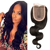 BLISSHAIR Brazilian 7A 100% Virgin Human Hair Middle Part / Three Part Body Wave / Straight Lace Closure 3.5 X 4