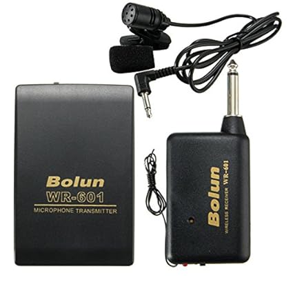Generic Wireless FM Transmitter Receiver Lavalier Lapel Clip Microphone Mic System