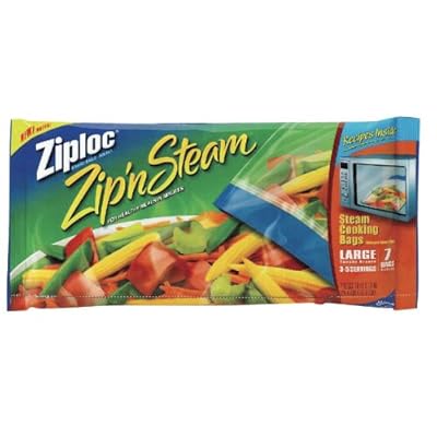 ziploc zip n steam bags large