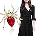 Red Rhinestone Spider Pin Women's Crystal Rhinestone Animal Insect Spider Brooch Pin Birthday Wedding Gift Mother's Day Brooches and Pins