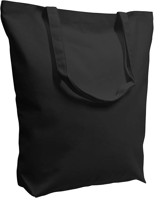 blank black canvas tote bags