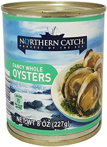 Fancy Whole Oysters, (Pack of 3), 8 oz Can - Northern Catch